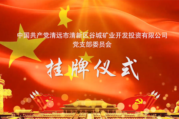 以黨建促發(fā)展，以發(fā)展強黨建——谷城礦業(yè)黨支部委員會正式掛牌成立